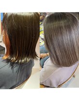 柔らかい雰囲気なカラー×インナーカラー×極細ハイライトカラー