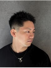クフィア メンズヘアー カンポ 天王寺店(CUFFIA MENSHAIR CAMPO) 短髪フェード／ベリーショート／ダークアッシュ