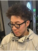 スパイキーショートツイストパーマツイストスパイラルパーマ30代