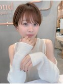 黒髪ボブルフ小顔ワンレンネビージュショート【工藤昴】錦糸町