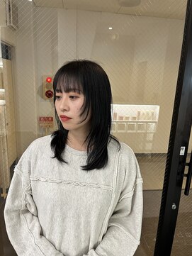 ナンバー 竪町(number+) 大人レイヤー ワンカール 艶髪 シースルーバング 20代30代40代