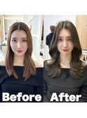 韓国ヘア　2wayバング &nbsp;レイヤーカット くびれヘア &nbsp;顔周り/