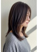 30代40代50代内巻きミディアムレイヤー髪質改善透明感白髪染め