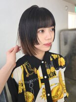 マカロニコースト(macaroni coast) ボブ デザインカット 顔周りカット 毛先カラー