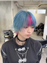 シーン(seen) 派手髪シャギーウルフ中性ウルフカットレイヤークラゲ