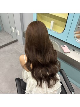 ノー バイ イオエ 西梅田(no. by ioe) ブリーチなしカラー/髪質改善/ミルクティーベージュ/小顔へア