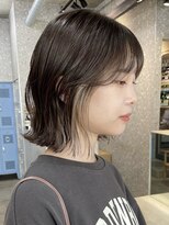 サンクマーケット 渋谷(cinq MARKET)&nbsp;渋谷インナーカラータッセルボブ切りっぱなしボブケアブリーチ◆