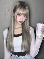 レア 新越谷(LEA) ナチュラルストレートレイヤー × グレージュ