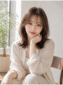 外はねレイヤーミディアム×ナチュラルブラウン×透明感