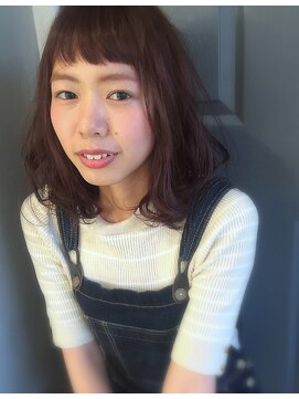 ホロホロヘアー(Hair) ホロホロHair ピーチ×ミディアムカール