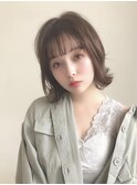 シースルーバングが可愛い外ハネボブ
