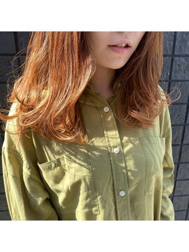 ハンズクラン(HANDS CLAN) オレンジ×セミロング