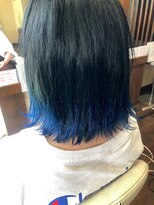 イートンクロップ コオリヤマ(Eton Crop Koriyama) 遊び心万歳☆裾カラー BlueBlack×Blue