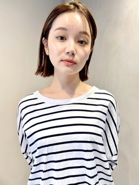 レトン 銀座(leton) ペールベージュ/外ハネボブ/大人かわいい/セクションカラー[銀座