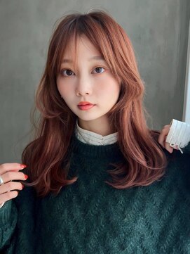 アグ ヘアー リーフ 湊高台店(Agu hair leaf) 《Agu hair》ピンクブラウン× numberA.トリートメントオイル