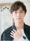 流行りのグレージュアッシュ斜めバングビジカジショートV草加