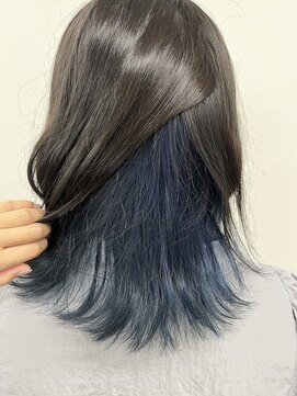 アオアクア バイ グルグル 小岩店(ao akua by GULGUL) .［ブリーチ2回～］アイスブルー×インナー.