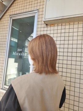 ミラシィ 稲毛(Mirashy) ベージュカラー×外ハネボブスタイル