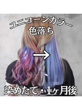 レボル(REVOL) レインボーカラー色落ち☆推しカラー推し活インナーカラー