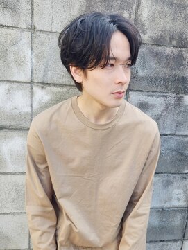 スーハ 恵比寿(SUUHA) ３０代大人センターパートワンカールマッシュパーマ/前髪パーマ