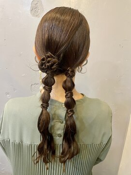 エフェ(effet) 個性派ツイン編みおろし +500円