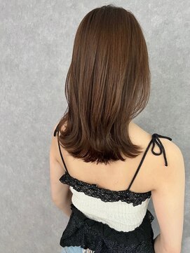 ビームズヘア 藤が丘店(Bee Ms HAIR) サラツヤロングベージュカラーブリーチしない透明感カラー