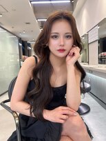 リリー(Lilley)&nbsp;【lilley 稲永麻衣】ブリーチなし+ロングヘア+顔まわり+韓国ヘア