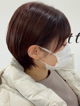 ミット 尾道2号店(mitt)の写真/お顔の印象を左右する顔周りのカットもお任せ◎1ミリ単位でこだわり丁寧に施術するので安心して任せられる!