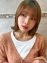 シルクレイ 新宿店(Silk-lei)&nbsp;愛され切りっぱなしボブ ベージュカラー 新宿