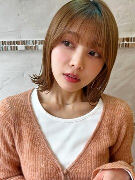 シルクレイ 新宿店(Silk-lei) 愛され切りっぱなしボブ ベージュカラー 新宿