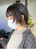 横浜西口くびれショートボブイルミナカラーインナーカラー30代