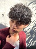 横浜西口シャドウパーマメンズマッシュウルフカットルーズパーマ