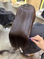 ロンド 表参道店(Lond)&nbsp;ブリーチなしチェリーブラウン髪質改善縮毛矯正酸性ストレート