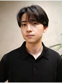 センターパートニュアンスパーマ毛流れパーマフェザーパーマ