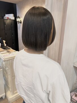 キャアリー(Caary) 福山美容室caary 髪質改善ストレート切りっぱなしボブインナー