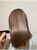 髪質改善OVERicsカラー×ピンクベージュ