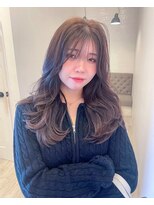 ラヴィズム 松崎店(LUVISM)&nbsp;韓国/顔周りレイヤー/おくれ毛/ベージュ/ダブルカラー/東区/松崎