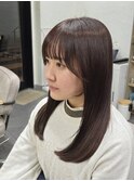 チョコレートブラウン×ツヤロング