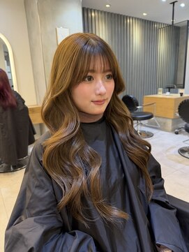 ジーナ 渋谷駅前(Zina) オリーブベージュ＋レイヤーカット