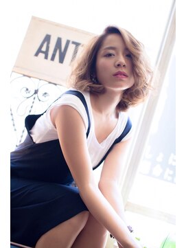 ロンド ルージュ 銀座店(Lond rouge) 【佐藤詩穂】かきあげバング×シフォンべージュ モテBob☆