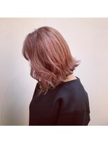 ヘアストーリー レオ(Hair Story RE:O) ハイトーンピンク。ゆるふわセット