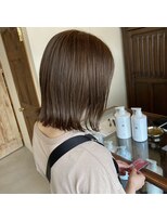 バショ(ba sho)&nbsp;ちょうど良い長さの切りっぱなしボブ　カールボブ