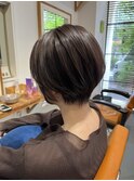 大人可愛いラベンダーベージュショート