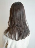 オリーブブラウンレイヤー_アースカラーくびれヘア_ba378202