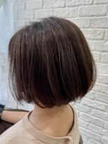 ネオリーブアオバ 高田馬場店(Neolive aoba)&nbsp;脱白髪染めハイライトカラー　/　まとまりのある大人ボブ