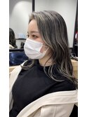 ホワイトベージュ　極細ハイライト　白髪ぼかし対応　髪質改善