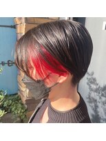 ミル(1001 mille)&nbsp;レッドカラー/赤色/デザインカラー/ショートヘア