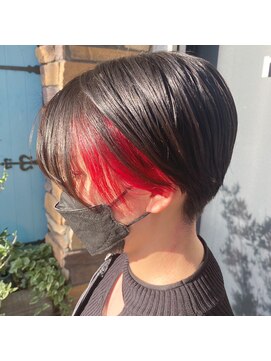 ミル(1001 mille) レッドカラー/赤色/デザインカラー/ショートヘア