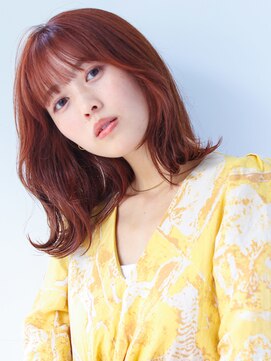 ガリカ 横浜(Gallica) 【mirei】暖色系カラーx xふんわり韓国系くびれミディ