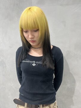 ヘアサロン ドット トウキョウ カラー 町田店(hair salon dot. tokyo color) デザインカラー/レイヤーカット/ウェットヘア/オリーブベージュ